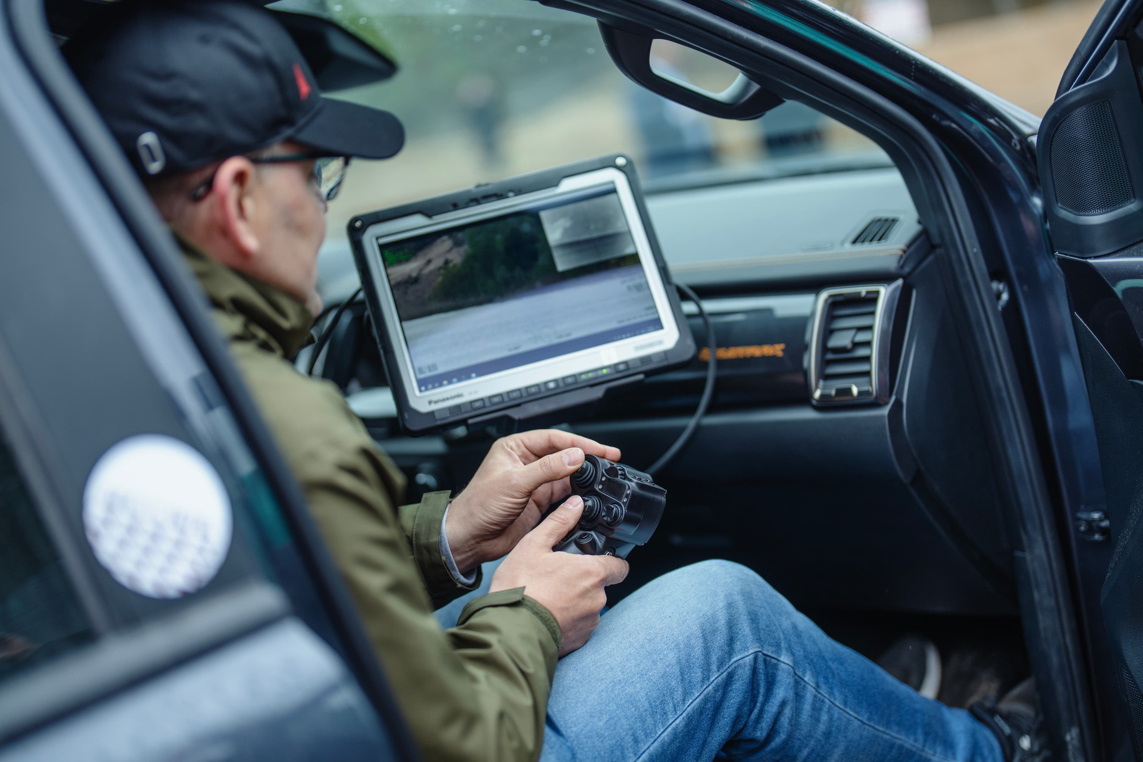 659146 Operator Controlling Drone