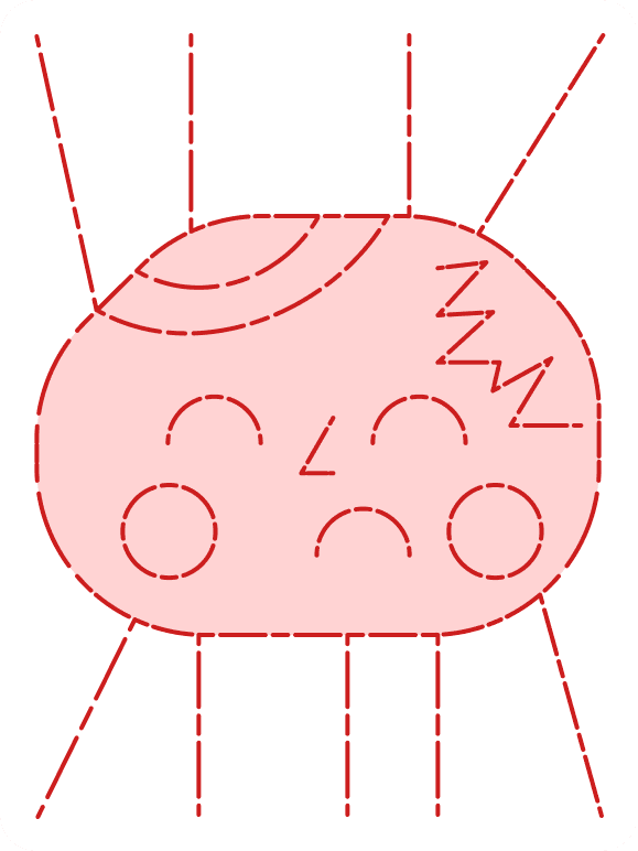 Keep the illustration simple and minimal, and use the line to highlight only what is necessary.