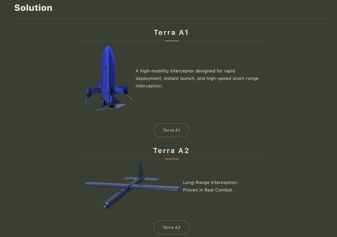 Terra Drone's current lineup