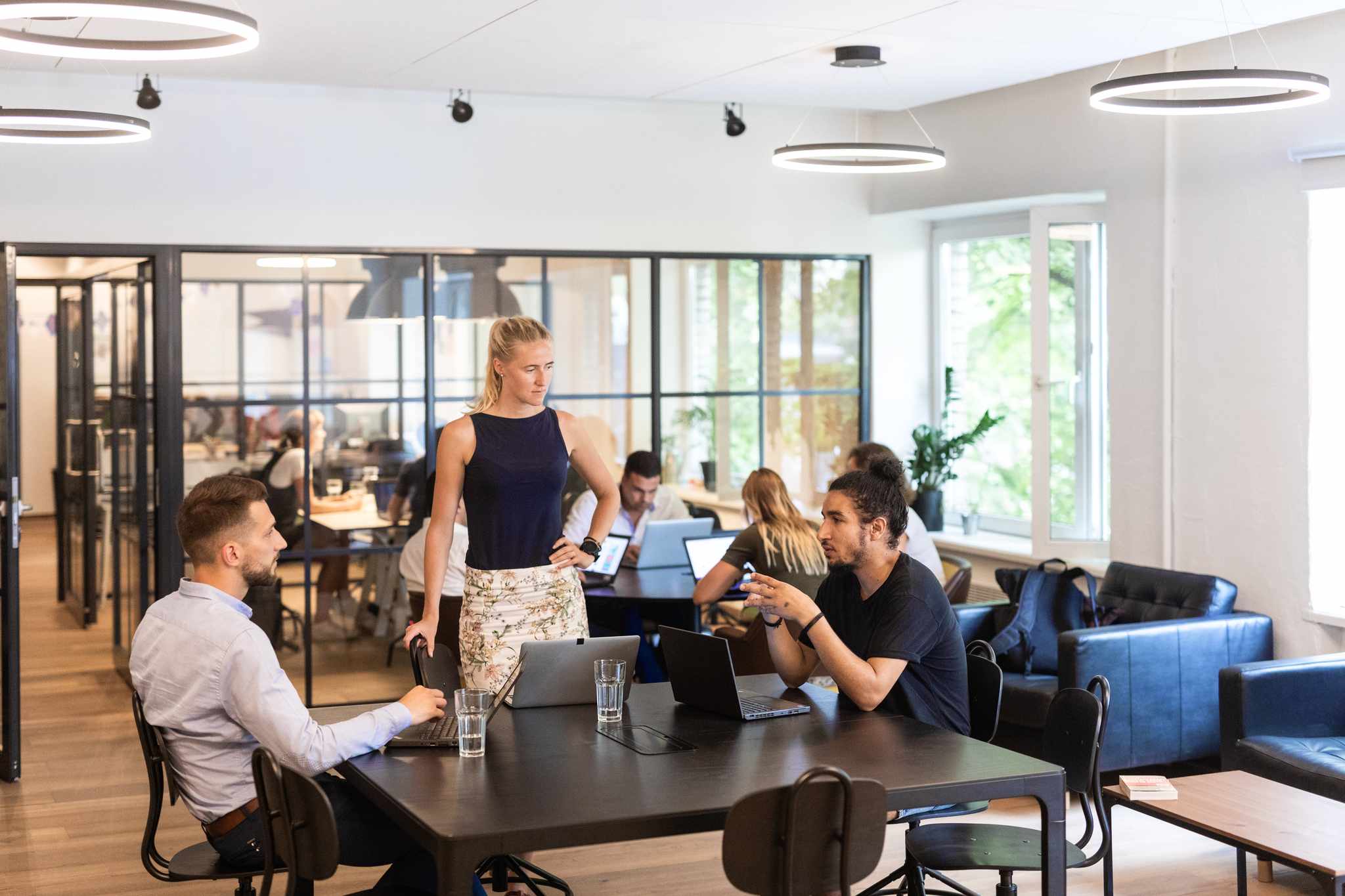 Group of People in Open Office